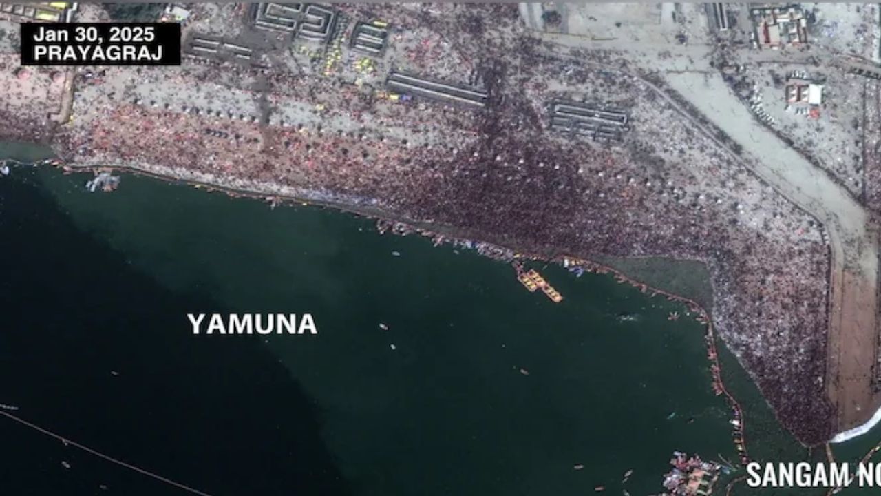 Exclusive Space Images Show Maha Kumbh Hours After Stampede That Left 30 Dead