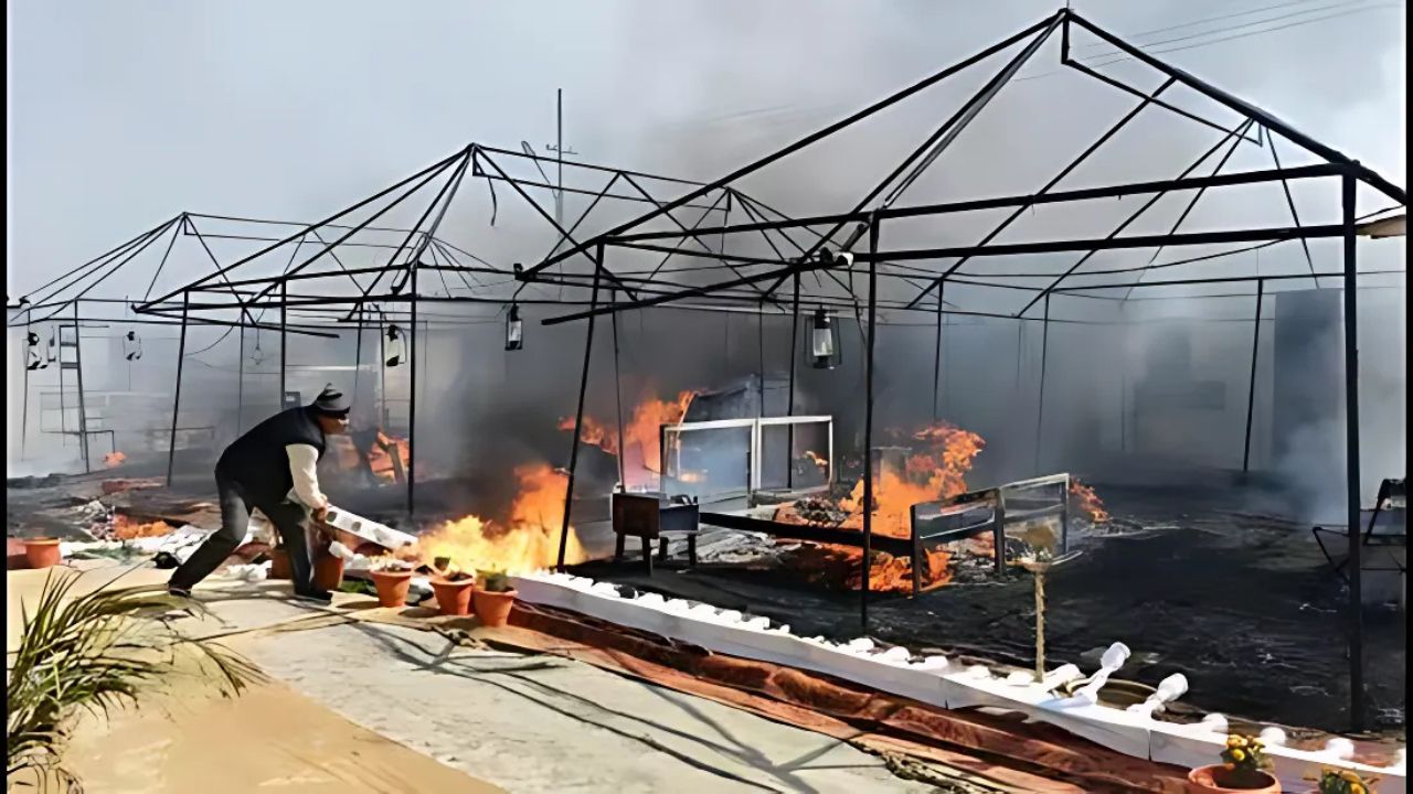 Fire Erupts at Camp During Maha Kumbh Mela